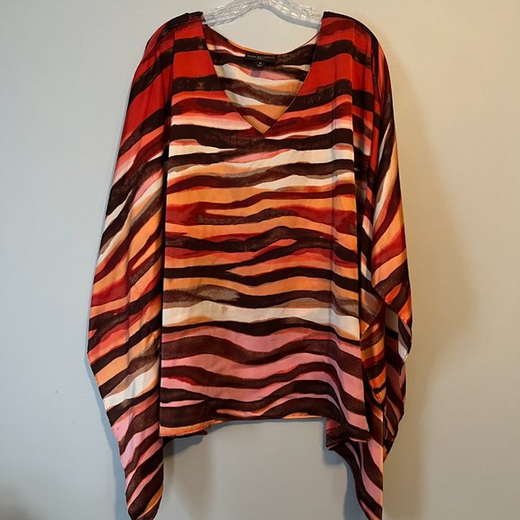 Dana Buchman Silky Poncho Style Top Plus Size 2XL - Picture 4 of 9